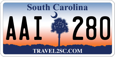 SC license plate AAI280