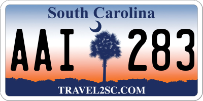 SC license plate AAI283