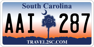 SC license plate AAI287