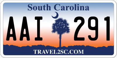 SC license plate AAI291