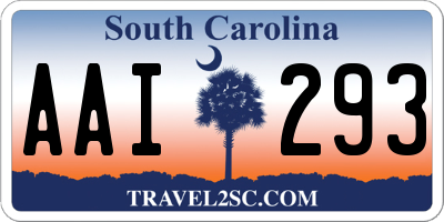 SC license plate AAI293