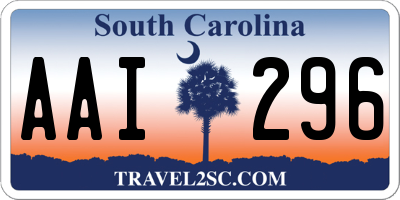 SC license plate AAI296