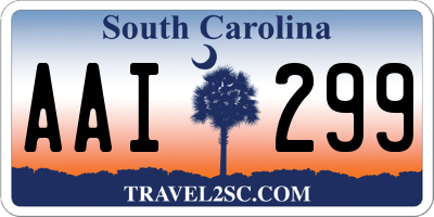 SC license plate AAI299