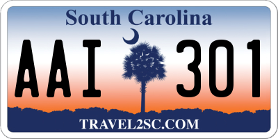 SC license plate AAI301