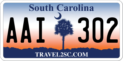 SC license plate AAI302