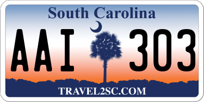 SC license plate AAI303