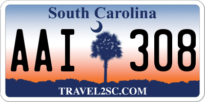 SC license plate AAI308