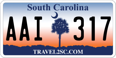 SC license plate AAI317