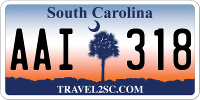 SC license plate AAI318