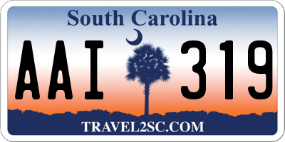 SC license plate AAI319