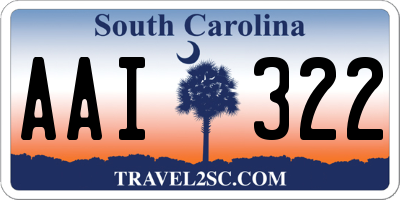 SC license plate AAI322