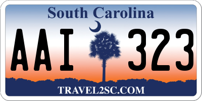 SC license plate AAI323