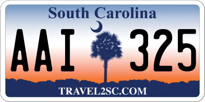 SC license plate AAI325