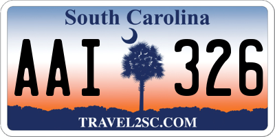 SC license plate AAI326