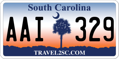 SC license plate AAI329