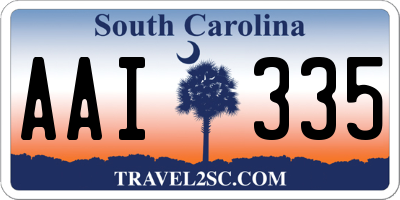 SC license plate AAI335