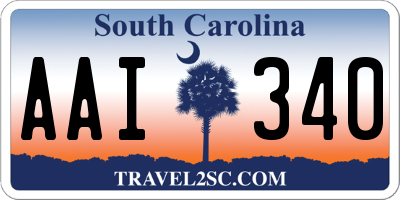 SC license plate AAI340