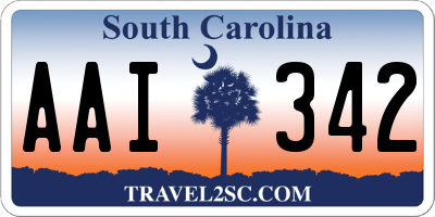 SC license plate AAI342