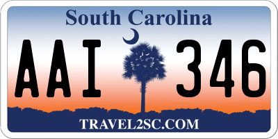 SC license plate AAI346