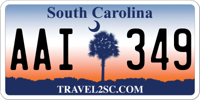 SC license plate AAI349