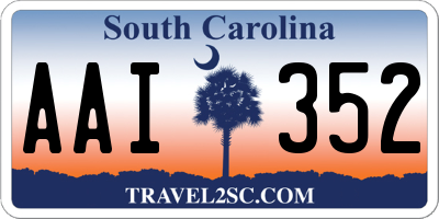 SC license plate AAI352