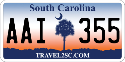 SC license plate AAI355