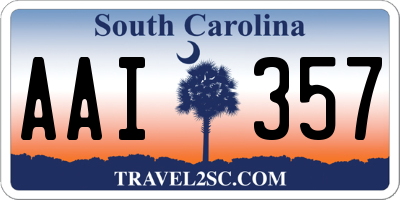 SC license plate AAI357