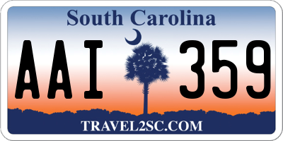 SC license plate AAI359