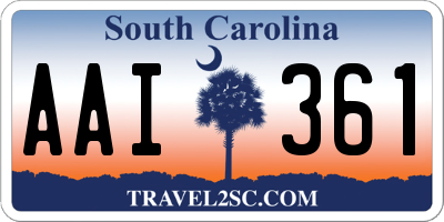 SC license plate AAI361