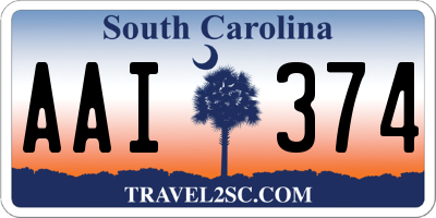 SC license plate AAI374