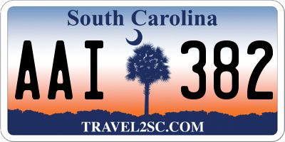 SC license plate AAI382