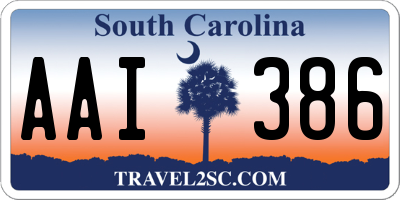 SC license plate AAI386