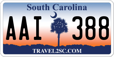 SC license plate AAI388