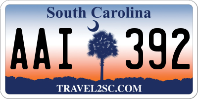 SC license plate AAI392