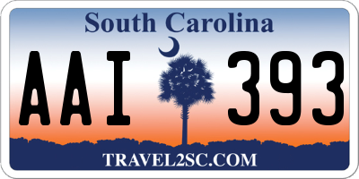 SC license plate AAI393