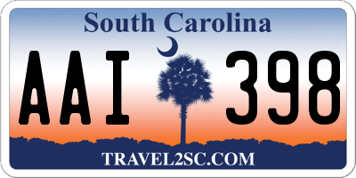 SC license plate AAI398