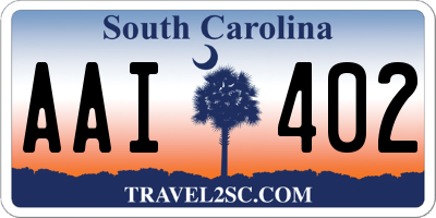 SC license plate AAI402