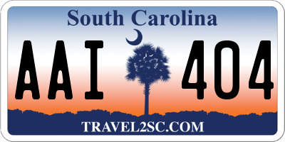 SC license plate AAI404