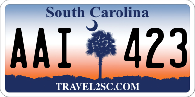 SC license plate AAI423