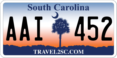 SC license plate AAI452