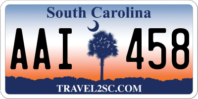 SC license plate AAI458