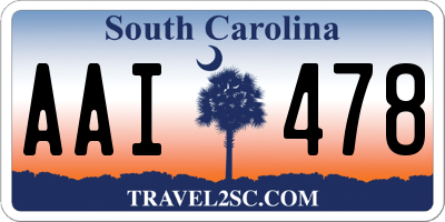 SC license plate AAI478