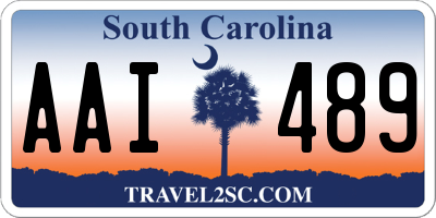 SC license plate AAI489