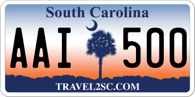 SC license plate AAI500