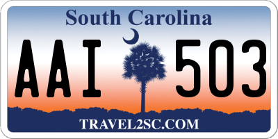 SC license plate AAI503