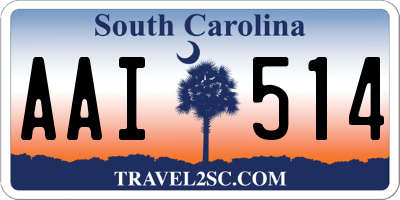 SC license plate AAI514