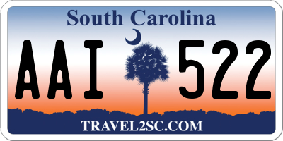 SC license plate AAI522