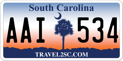 SC license plate AAI534