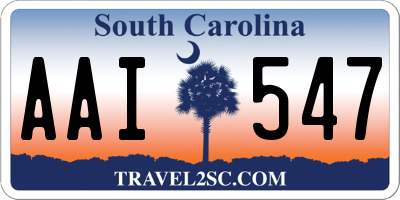 SC license plate AAI547