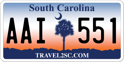 SC license plate AAI551